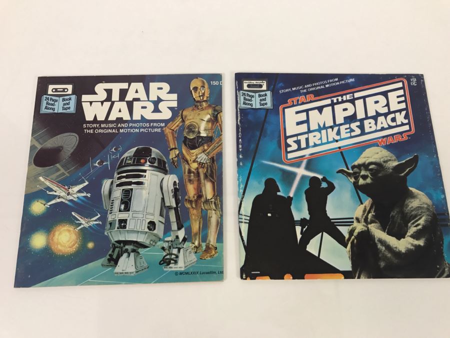 Vintage 1979 STAR WARS 24 Page Book And Vintage 1980 STAR WARS The Empire Strikes Back Book Without Cassettes