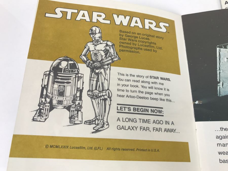 Vintage 1979 STAR WARS 24 Page Book And Vintage 1980 STAR WARS The Empire Strikes Back Book Without Cassettes [Photo 9]