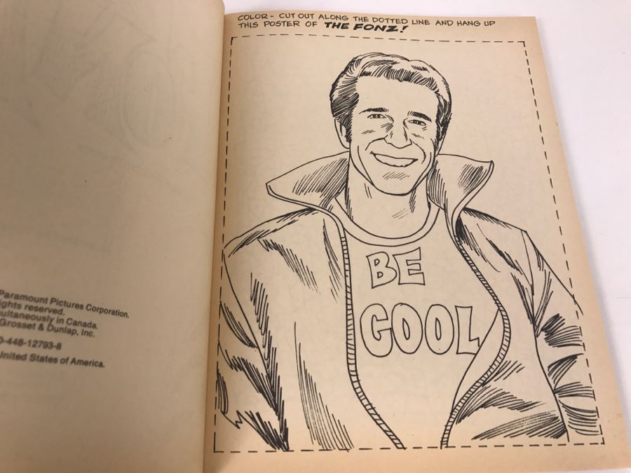  1976 FONZIE Happy Days Cool Fun Activity Book [Photo 10]