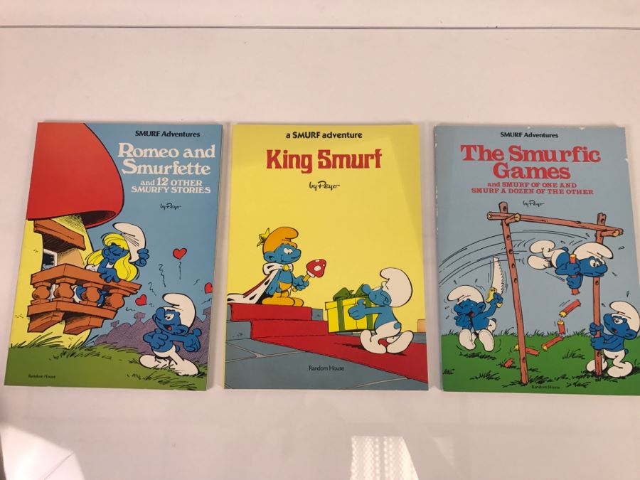 (3) Vintage 1978, 1979, 1980 First American Edition SMURF Adventures Comic Books Graphic Novels