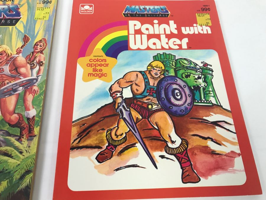 Vintage 1984 Masters Of The Universe Coloring Book And 1983 Paint With Water Book Mattel [Photo 6]