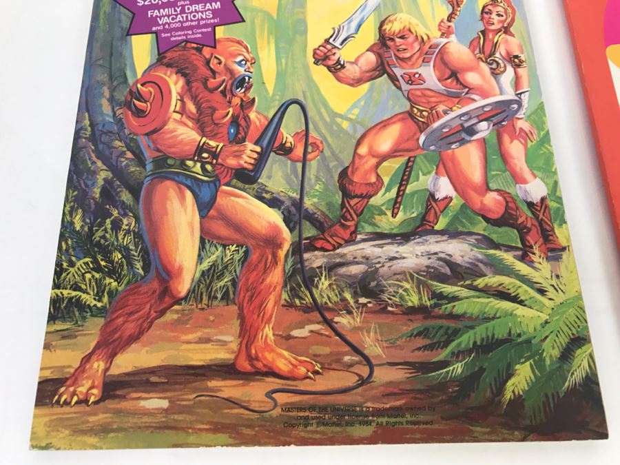 Vintage 1984 Masters Of The Universe Coloring Book And 1983 Paint With Water Book Mattel [Photo 4]