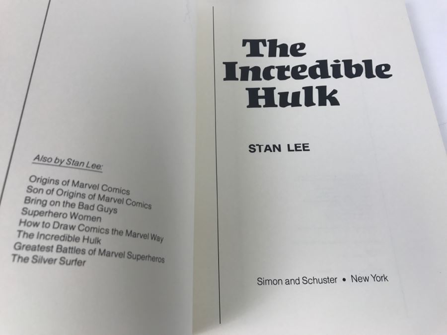 Vintage 1978 First Edition The Incredible HULK By Stan Lee Fireside Book Marvel Comics Comic Book Graphic Novel [Photo 7]