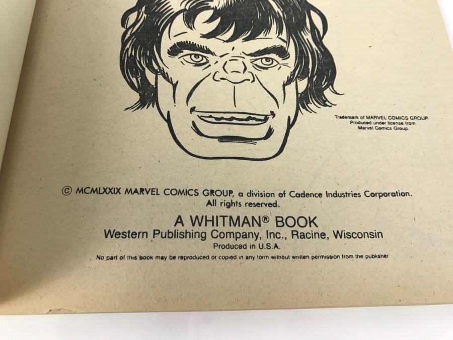 Vintage 1979 The Incredible HULK Coloring Book Marvel Comics New Old Stock [Photo 7]