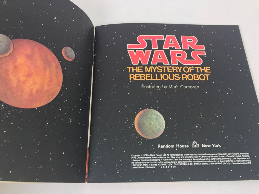 Vintage 1979 First Edition STAR WARS The Mystery Of The Rebellious Robot Book Mark Corcoran [Photo 5]