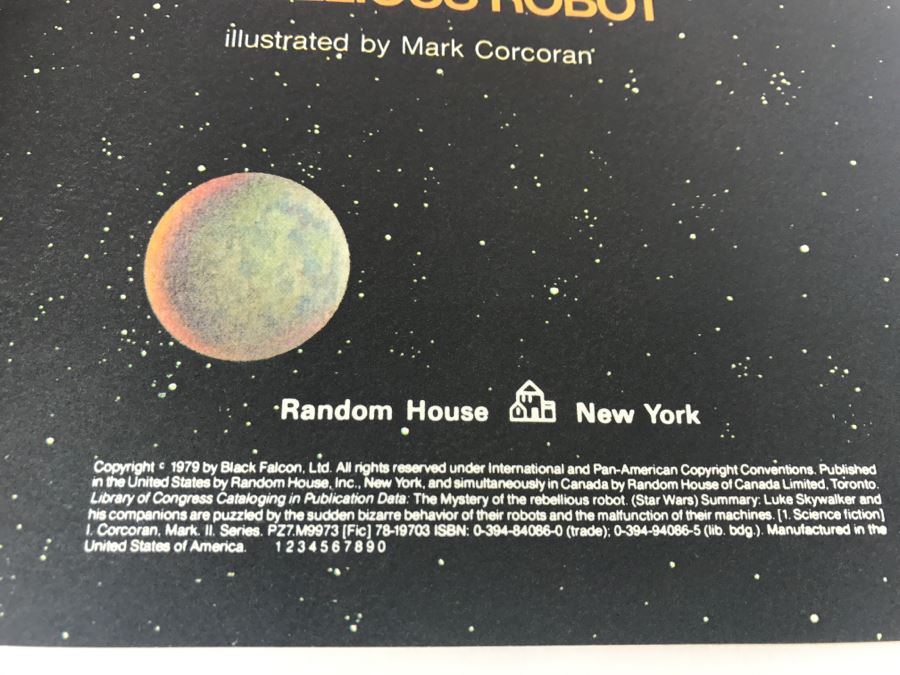 Vintage 1979 First Edition STAR WARS The Mystery Of The Rebellious Robot Book Mark Corcoran [Photo 6]
