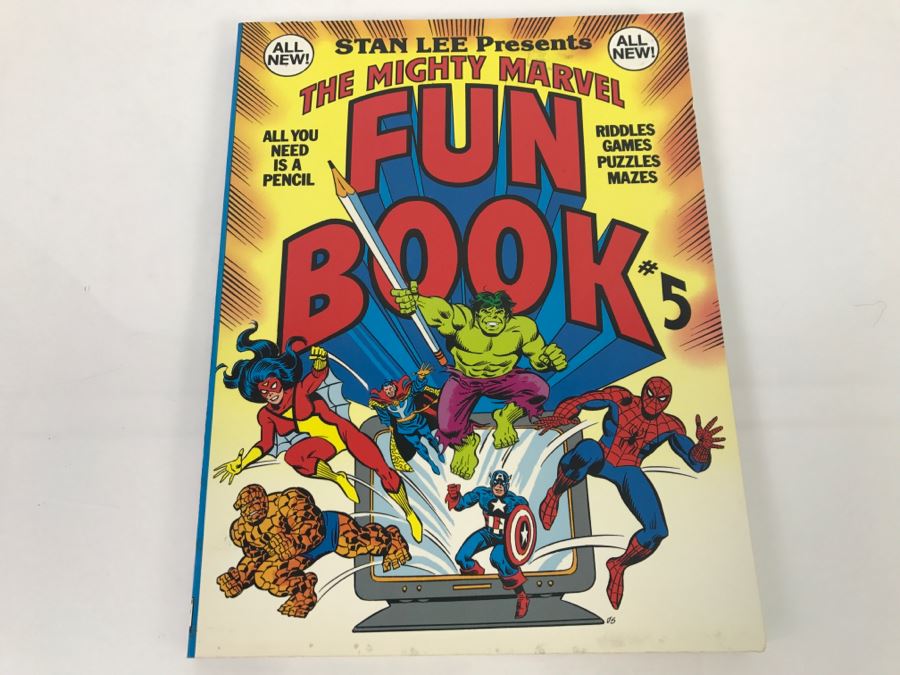 Vintage 1979 First Edition Stan Lee Presents The Mighty Marvel Fun Book #5 Book Comic Book Marvel Comics New Old Stock