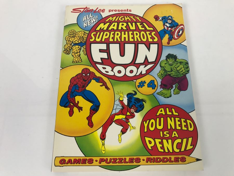 Vintage 1978 First Edition Stan Lee Presents Mighty Marvel Superheroes Fun Book #4 Comic Book Marvel Comics New Old Stock