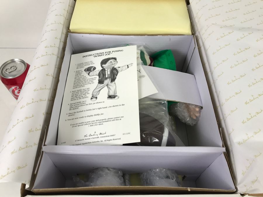 Vintage 1996 Cabbage Patch Kids Bobby Joe Football Player Porcelain Collector Doll Danbury Mint New In Box [Photo 5]