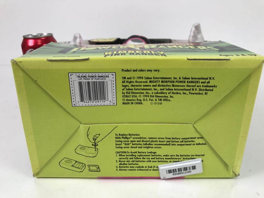Vintage 1994 Electronic Talking Mighty Morphin Power Rangers Kimberly Pink Ranger New In Packaging [Photo 7]