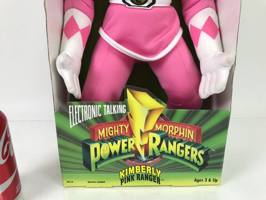 Vintage 1994 Electronic Talking Mighty Morphin Power Rangers Kimberly Pink Ranger New In Packaging [Photo 3]