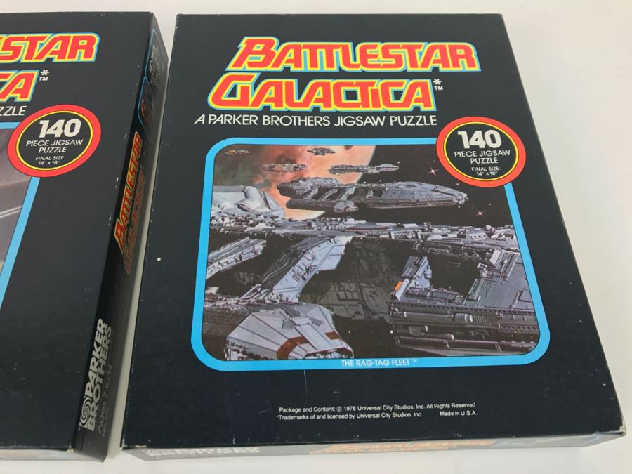Pair Of Vintage 1978 Sealed Battlestar Galactica Parker Brothers Jigsaw Puzzles And Battlestar Galatica Cylon Centurion Mattel 1978 [Photo 7]
