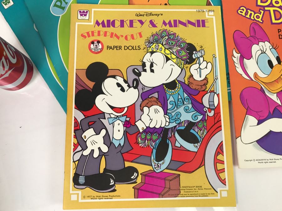 (6) Walt Disney Paper Doll Books And Sticker Fun Books Winnie-The-Pooh, Mickey & Minnie Mouse, Daisy And Donald Duck New Old Stock [Photo 8]