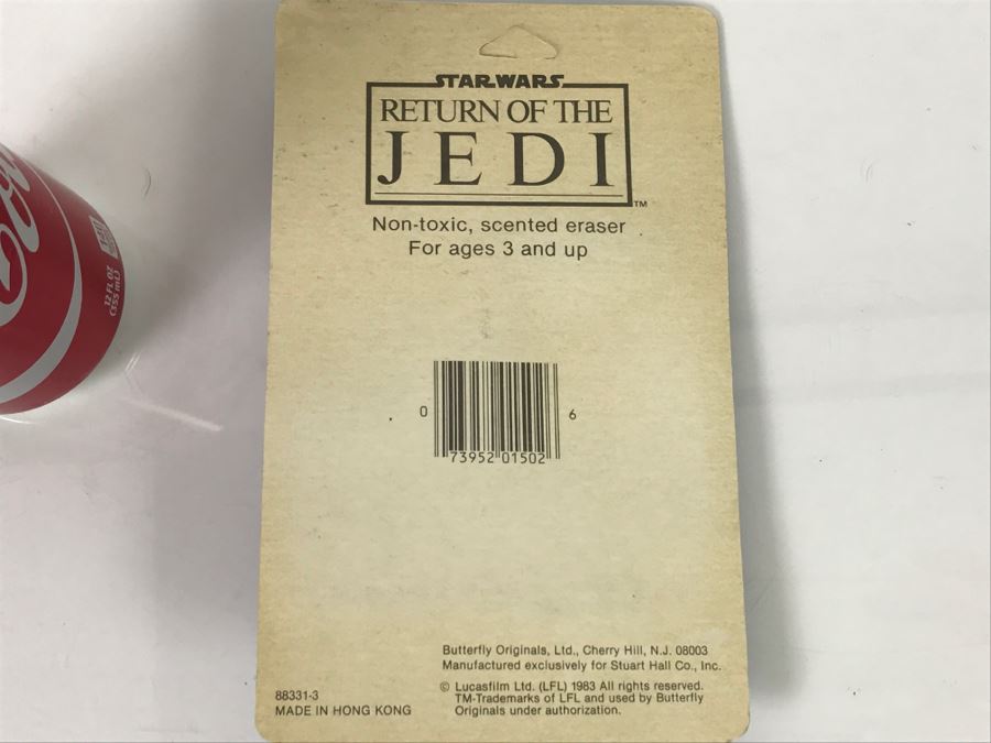 Vintage 1983 STAR WARS Return Of The Jedi Pencil Sharpener And Eraser New In Packaging [Photo 7]