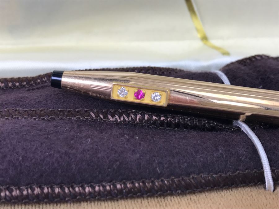 Gold Filled CROSS Pen Pencil Set With Case