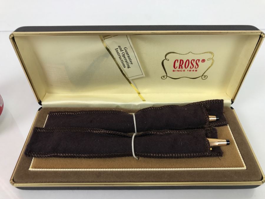 Gold Filled CROSS Pen Pencil Set With Case [Photo 4]