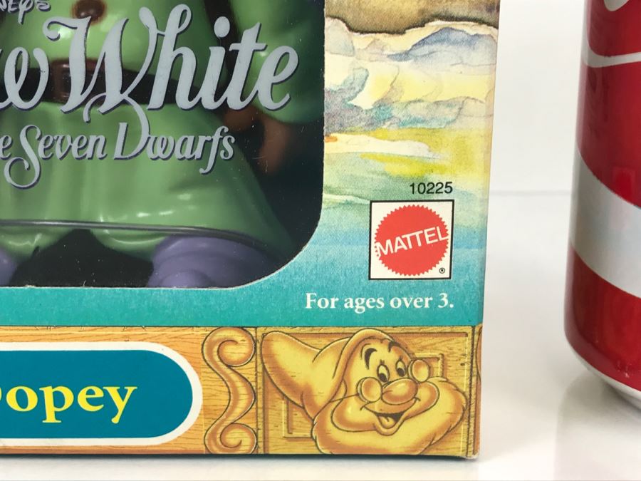 Vintage 1992 Walt Disneys Snow White And The Seven Dwarfs Dopey Doll Toy Mattel 10225 New Old Stock 