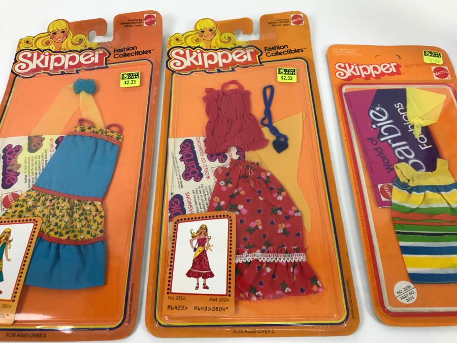 (3) Vintage 1975 1978 Skipper Fashion Collectibles Barbie Doll Clothes New In Packaging [Photo 6]