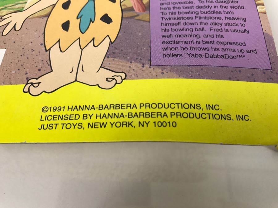 (3) The Flintstones Bend-Ems Dolls Hanna-Barbara Fred, Dino, Barney JusToys New In Packaging 1991 [Photo 12]