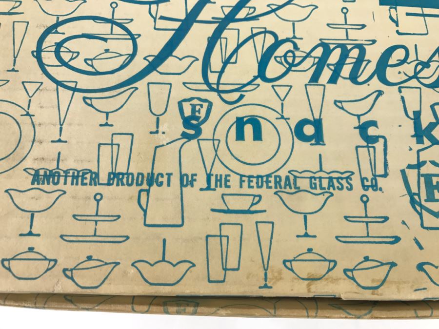 Set Of (3) Complete Homestead Snack Sets By Federal Glass Co. In Original Packaging [Photo 7]