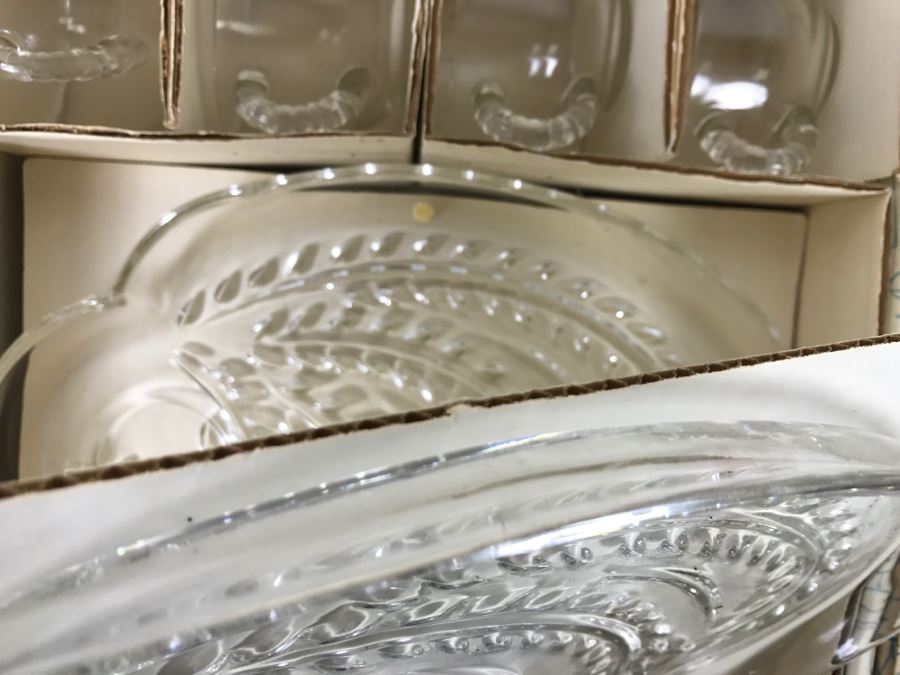 Set Of (3) Complete Homestead Snack Sets By Federal Glass Co. In Original Packaging [Photo 12]