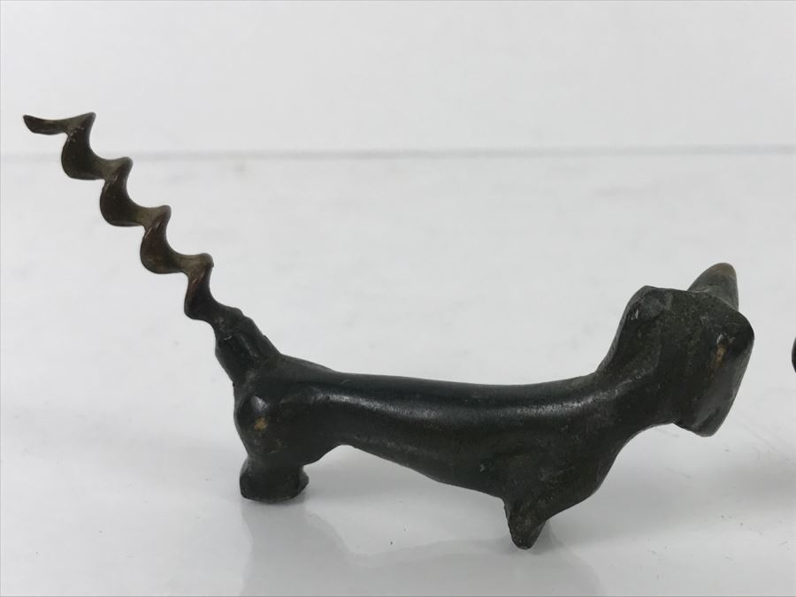 Vintage HAKULI Israel Bronze Dachsund Corkscrew And Bottle Opener Signed P 417 Barware [Photo 6]
