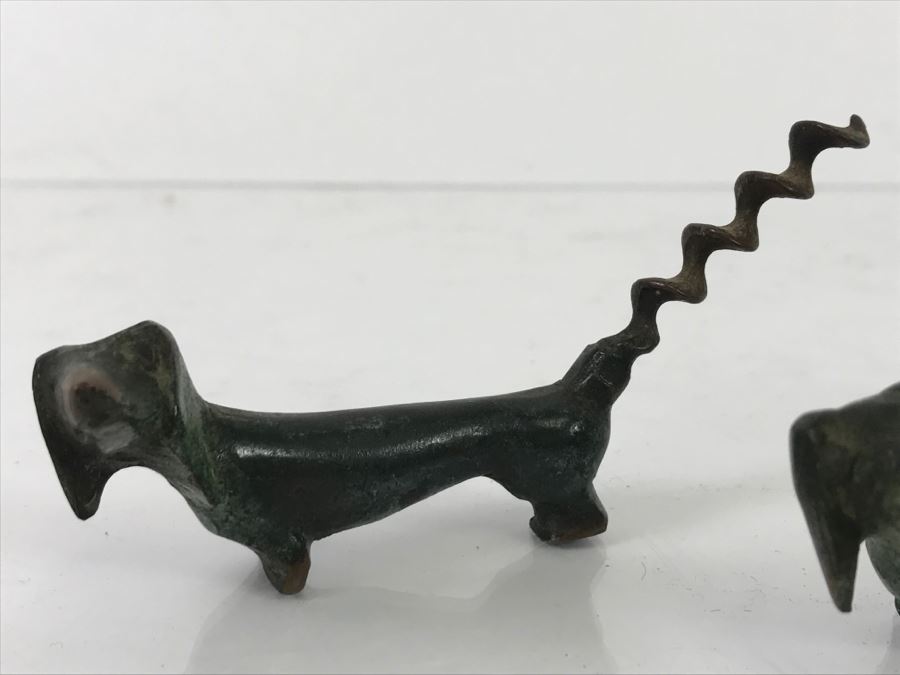 Vintage HAKULI Israel Bronze Dachsund Corkscrew And Bottle Opener Signed P 417 Barware [Photo 4]