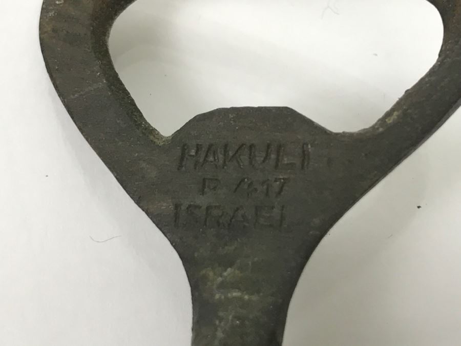 Vintage HAKULI Israel Bronze Dachsund Corkscrew And Bottle Opener Signed P 417 Barware [Photo 7]
