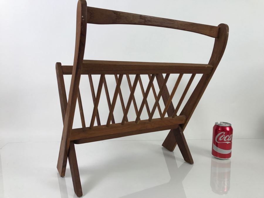 Mid-Century Modern Teak Folding Magazine Rack [Photo 9]