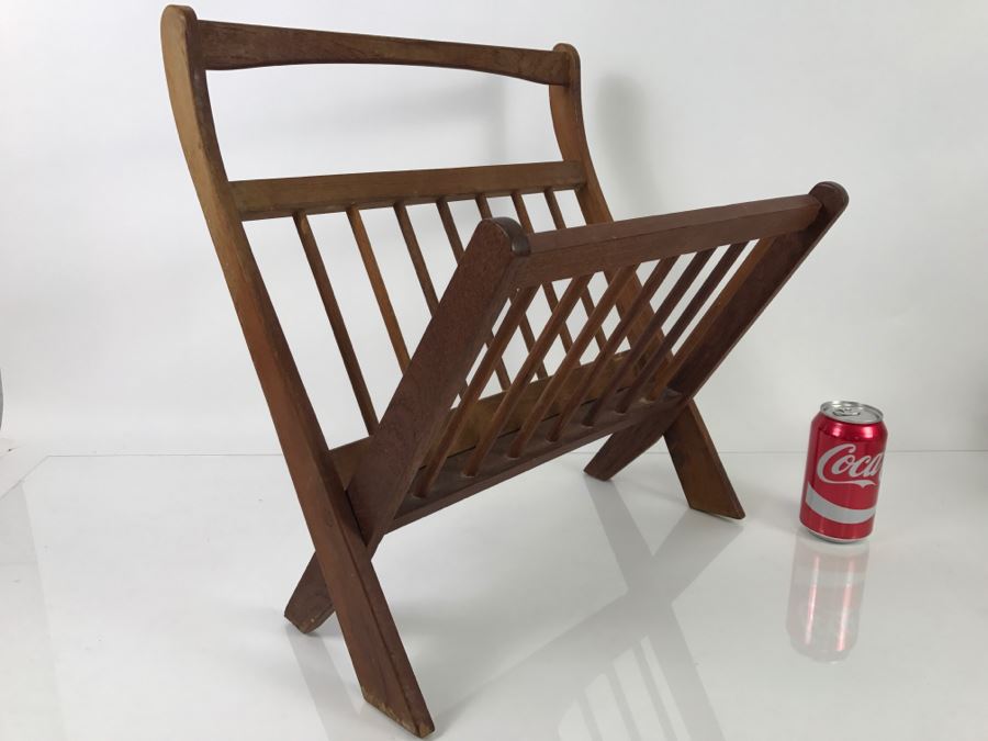 Mid-Century Modern Teak Folding Magazine Rack [Photo 2]