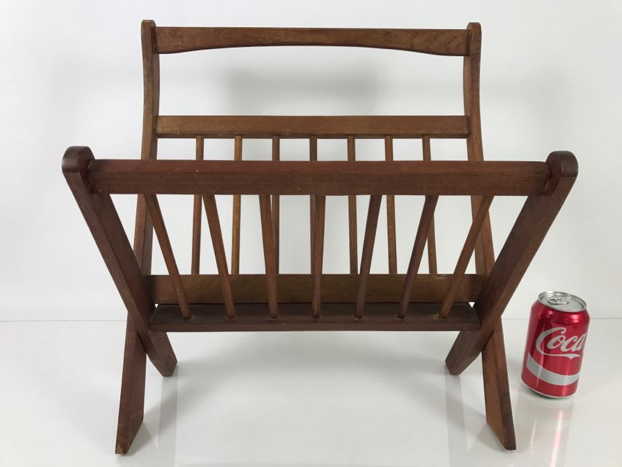 Mid-Century Modern Teak Folding Magazine Rack [Photo 3]