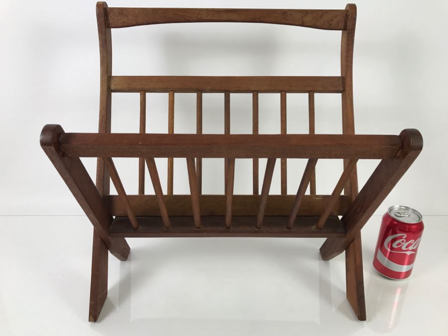 Mid-Century Modern Teak Folding Magazine Rack [Photo 4]