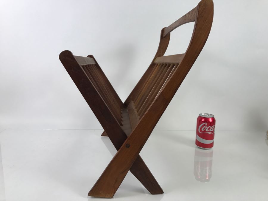 Mid-Century Modern Teak Folding Magazine Rack [Photo 5]