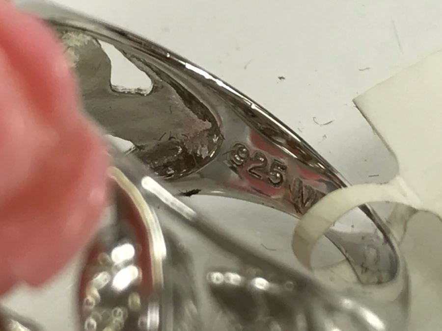 Sterling Silver Rose Ring With Original Tags New In Box 18.3g [Photo 10]