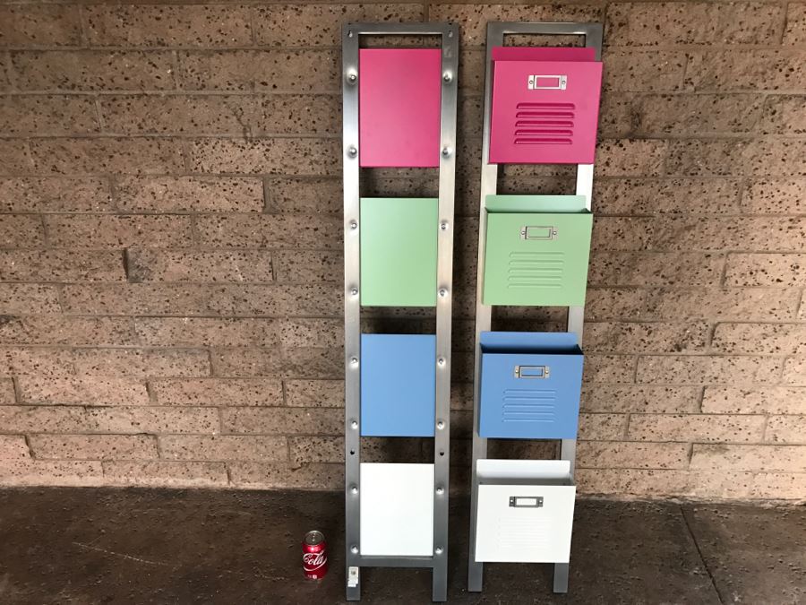 Pair Of Pottery Barn Teen Locker Magazine Racks [Photo 7]