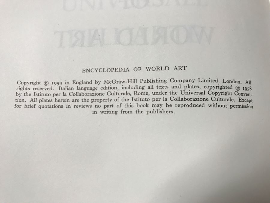 Vintage First Edition 1959 Complete Set Of Encyclopedia Of World Art 15 Volumes McGraw Hill Printed In Italy Retails $300-$500 [Photo 8]