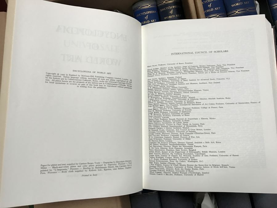 Vintage First Edition 1959 Complete Set Of Encyclopedia Of World Art 15 Volumes McGraw Hill Printed In Italy Retails $300-$500 [Photo 7]