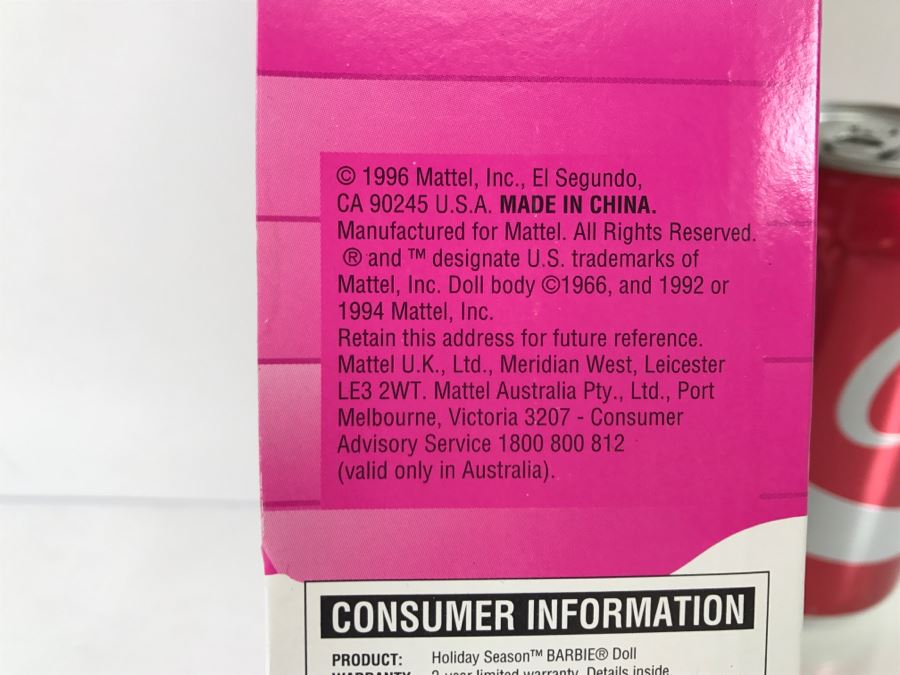 Special Edition Holiday Season Barbie Mattel 15581 1996 In Box [Photo 7]