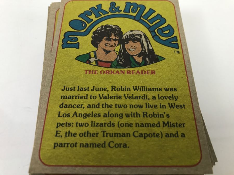 Vintage 1978 Collection Of Mork & Mindy Trading Cards Robin Williams [Photo 14]