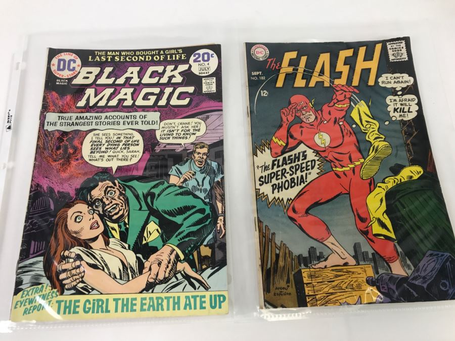 Vintage DC Comics Comic Books The Flash #182 And Black Magic #4