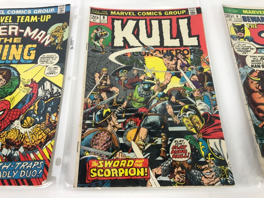 Marvel Comics The Cat #4, Kull The Conqueror #9, Marvel Team-Up Featuring Spider-Man And The Thing #6 Comic Books [Photo 6]