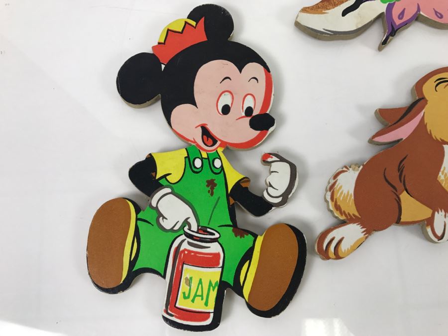 Vintage Walt Disney Mickey Mouse Wall Decorations Decor Hardboard Cutout [Photo 2]