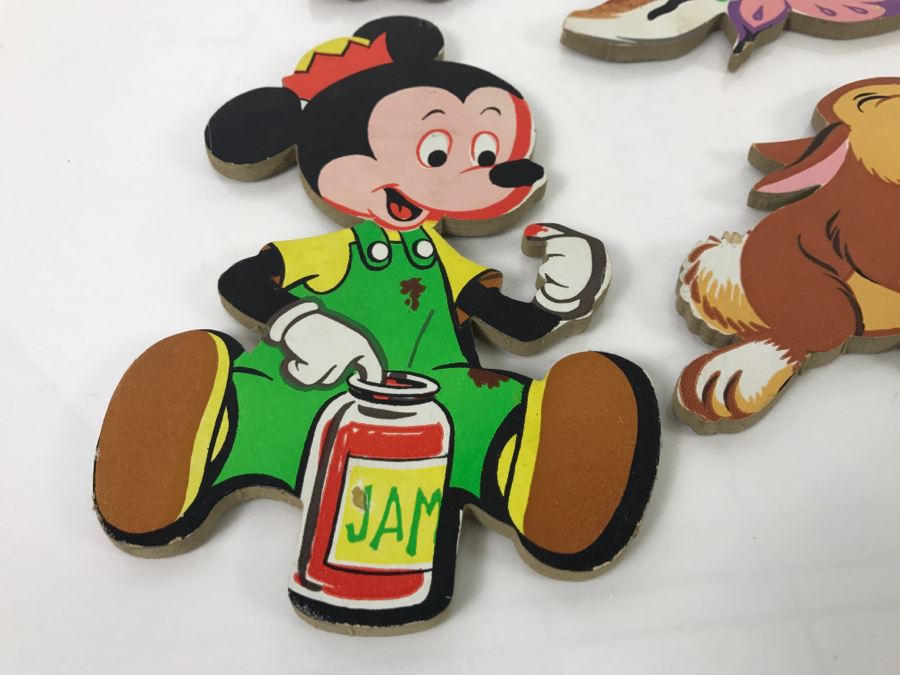 Vintage Walt Disney Mickey Mouse Wall Decorations Decor Hardboard Cutout [Photo 3]