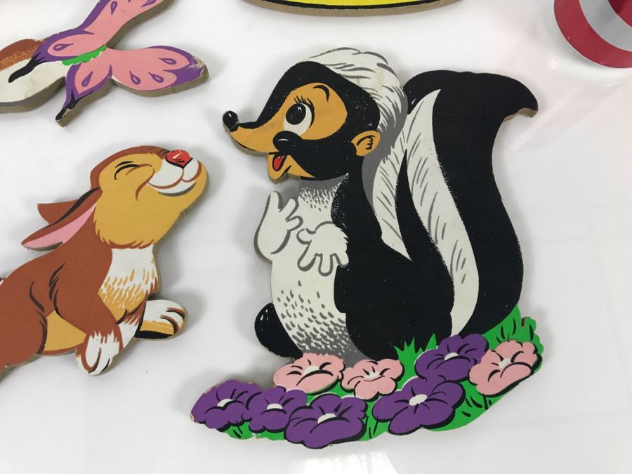 Vintage Walt Disney Mickey Mouse Wall Decorations Decor Hardboard Cutout [Photo 5]