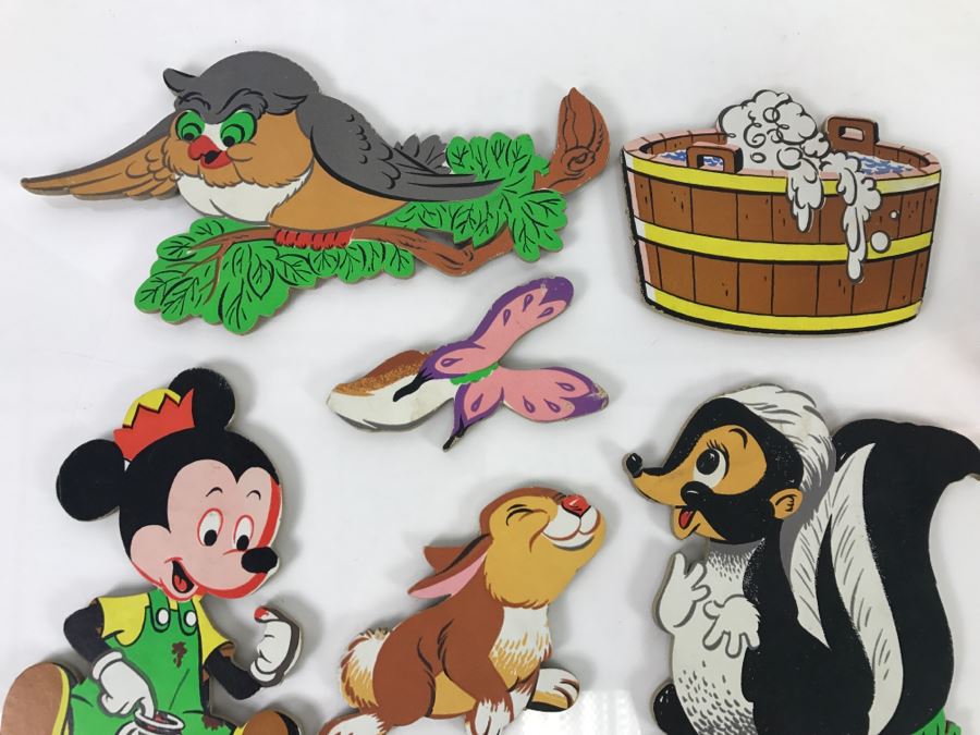 Vintage Walt Disney Mickey Mouse Wall Decorations Decor Hardboard Cutout [Photo 6]