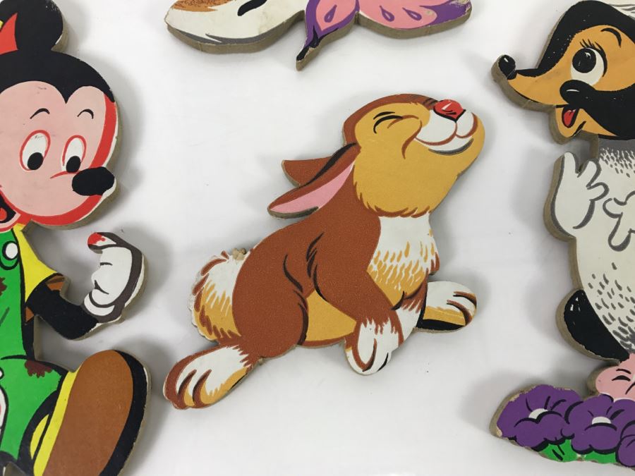 Vintage Walt Disney Mickey Mouse Wall Decorations Decor Hardboard Cutout [Photo 4]