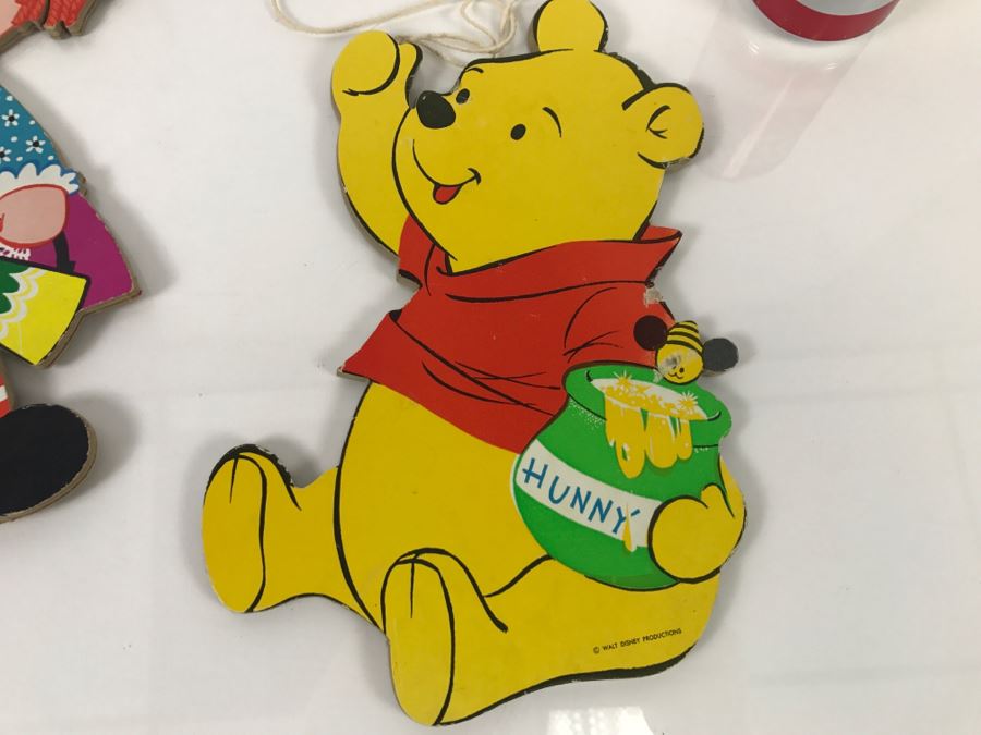 Vintage Walt Disney Winnie The Pooh And Raggedy Ann Wall Decorations Decor Hardboard Cutout [Photo 2]