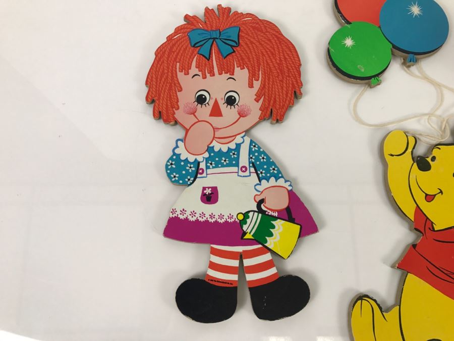 Vintage Walt Disney Winnie The Pooh And Raggedy Ann Wall Decorations Decor Hardboard Cutout [Photo 6]