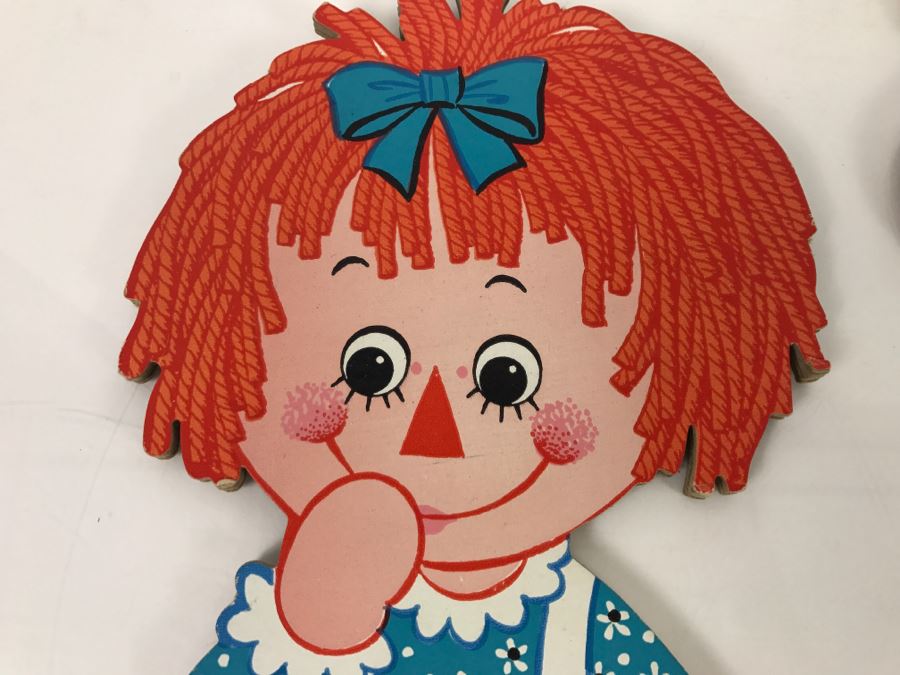 Vintage Walt Disney Winnie The Pooh And Raggedy Ann Wall Decorations Decor Hardboard Cutout [Photo 7]