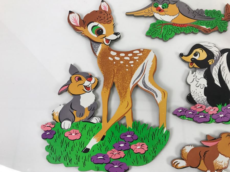 Vintage Walt Disney Bambi Wall Decorations Decor Hardboard Cutout